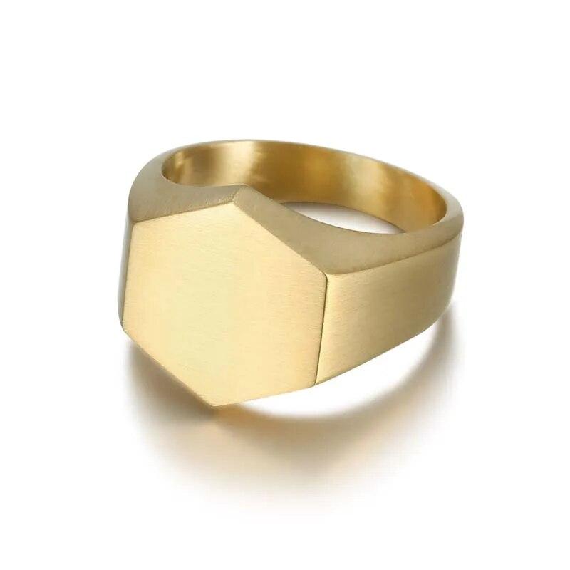 Jiayiqi Männer Ring Punk Rock Glatte 316L Edelstahl Siegelring Für Männer Hip Hop Party Schmuck Großhandel Männlich Hochzeit anel