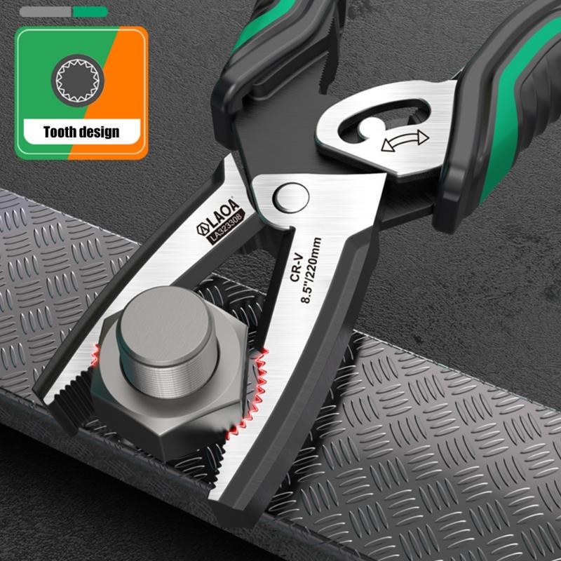 Multipurpose Steel Pliers 8.5Inch Eccentric Wire Cutter Hand Tool for Household Repairs and Industrial Applications