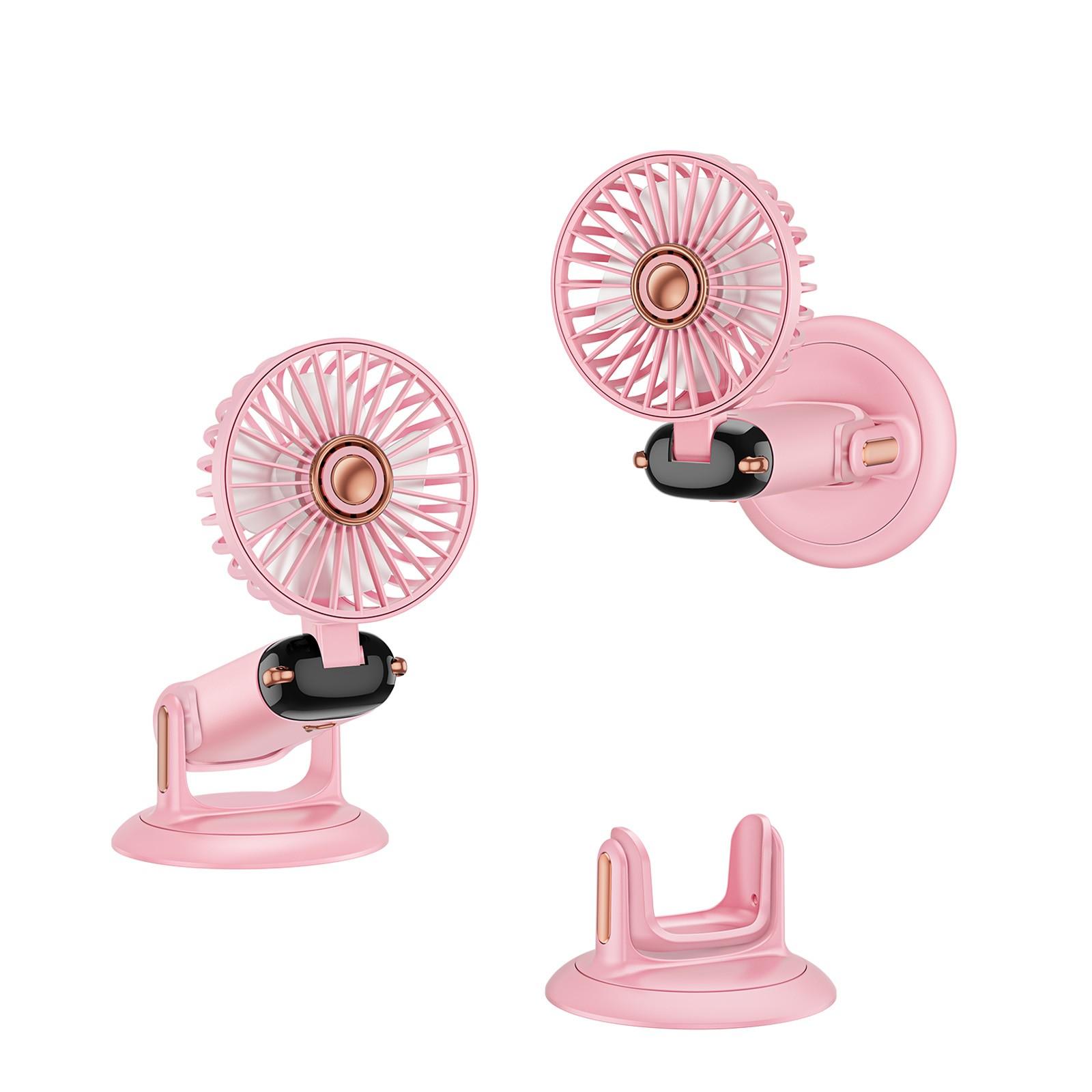 

Handheld Fan Portable Small Fan Rechargeable Long Battery Life Multifunctional Neck Hanging Rotating Fan One Size рожевий