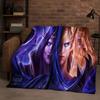 3D WOW World of Warcraft Spiel Dämonenjäger Arthas Cartoon Flanell Decke, Ultra Weiche Plüschdecke für Zuhause Schlafzimmer Bett Sofa Abdeckung
