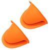 2Pcs Easy to Clean Microwave Mitten Hanging Ring Design Practical Heat Insulation Oven Pot Holder Baking Mitt