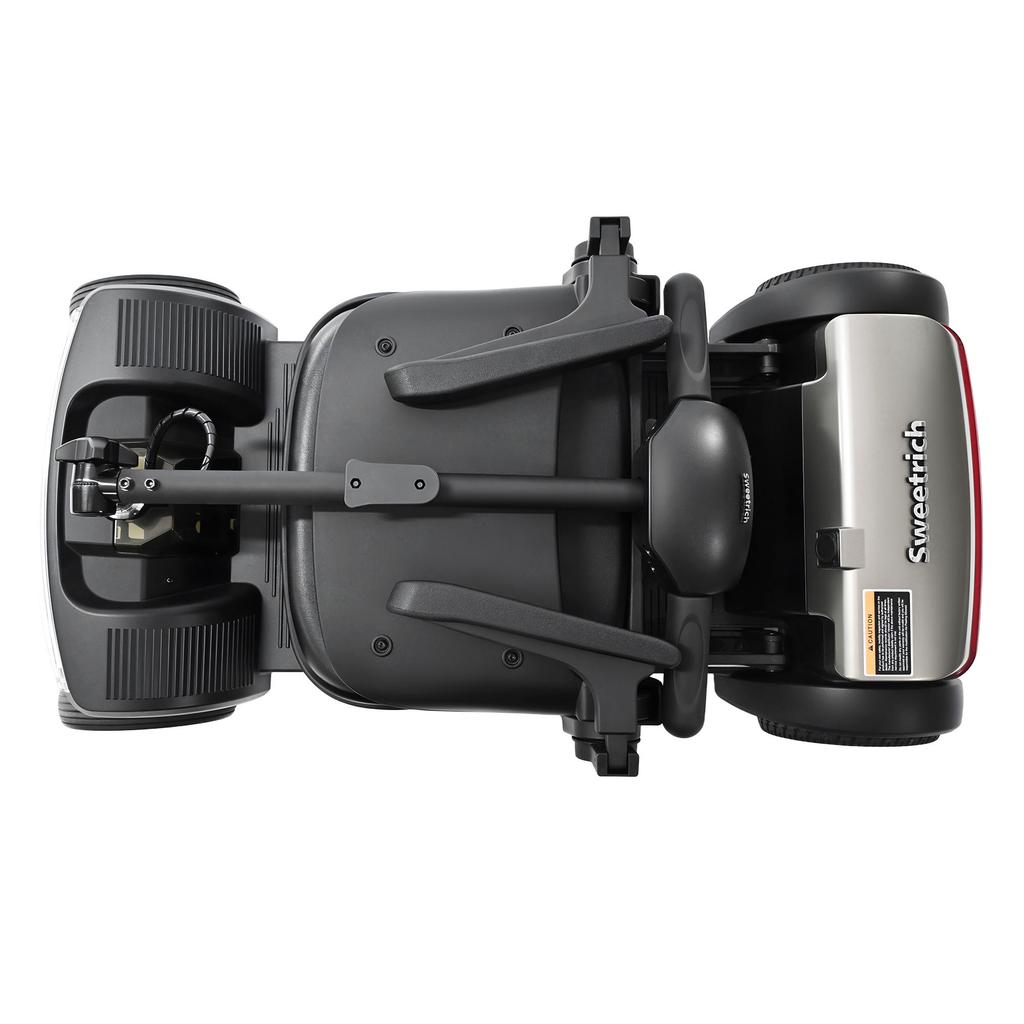 AIR TRAVELLER Schwarz 180W Motor, 20Ah Akku, 8-Zoll Vollgummireifen, Faltbarer Rahmen, 4-Rad Tragbarer Elektroroller