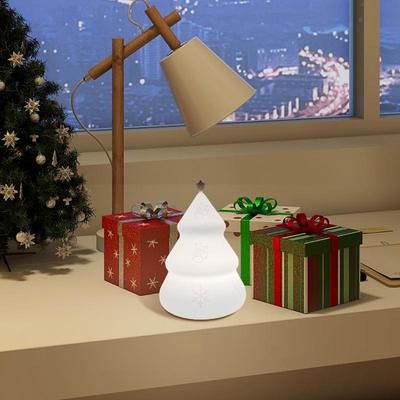 Christmas Night Light Cute Christmas Lamp Tree Shape Rechargeable 7 Colors Pat Lights Creative Nursery Night Lights For Kids
