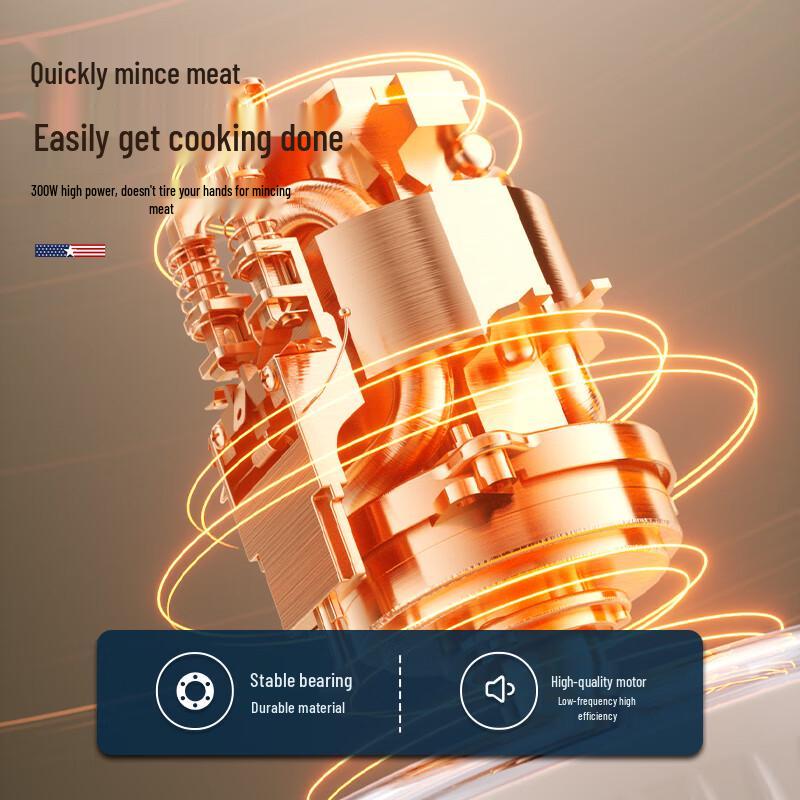 Macaiiroos 2L Electric Food Processor & Meat Grinder CN plug (adapter included)