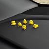 3/6Pcs Resin Ornaments For Auto Interior Dashboard Button Home Bedroom Office Living Room Mini Yellow Chick Car Decoration Gift