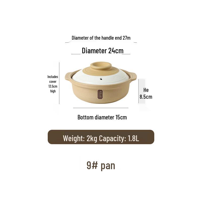 ZISIZ Ceramic Charcoal Hot Pot with Lid