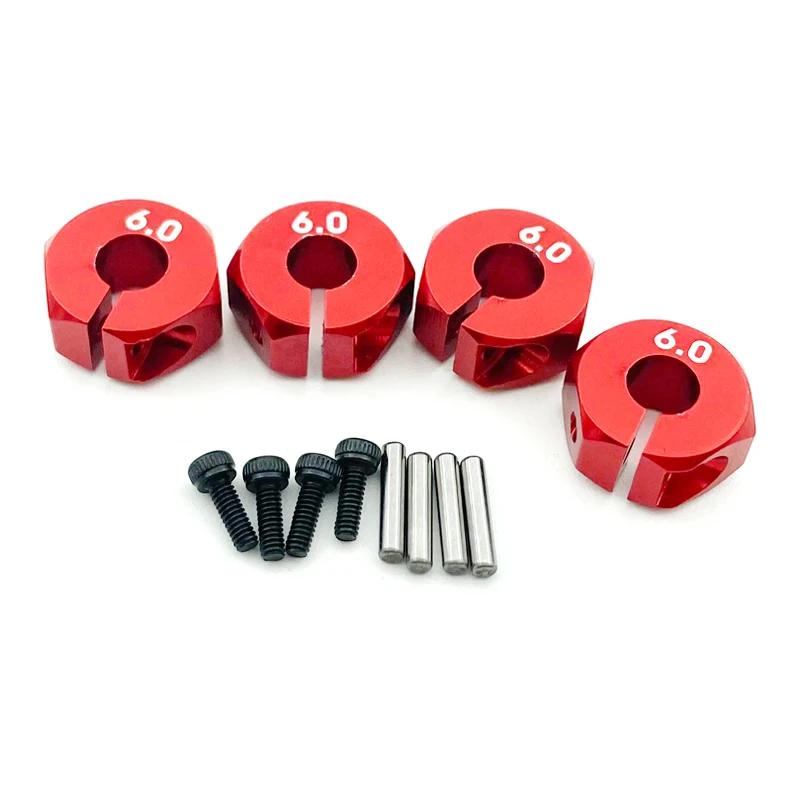 4 Pcs Aluminum 5/6/7mm Thickness Wheel Hex 12mm Drive Hubs With Pins Screws For RC Car Crawler Trucks HSP Tamiya Traxxas Slash
