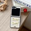 Woven Texture Bow Phone Case for Samsung Zflip7 Flip Folding Screen Fold5 Hard Shell Pocket2
