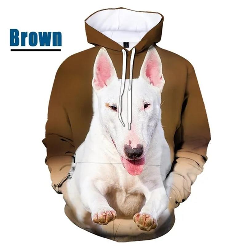 New Fashion Bull Terrier 3D Printed Men And Women Hoodies Clothing Casual Dog Bull Terrier Long Sleeve Streetwear Tops Hooded