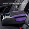 Leather Car Center Console Cover With Side Pockets,Stylish Car Decorations Interior Armrest Cover For Car Seat Organizer,Universal Center Console