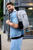 Large men's laptop backpack with USB port - Peterson