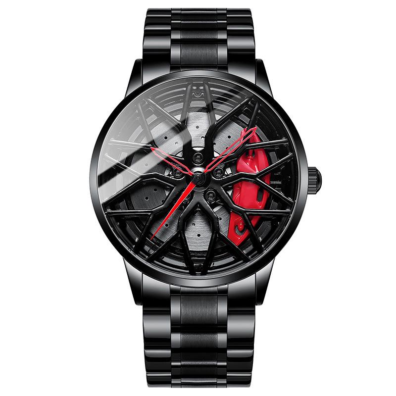 SVJ High-End Men's Quartz Watch: Three-Dimensional Hollow C63 Design with Genuine Wheel Hub.