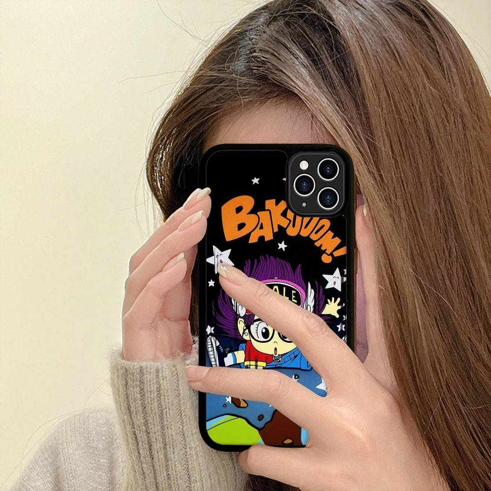 Cartoon Dr Slump Arale Phone Case For Iphone 11 12 13 14 15 Pro Max 17 16 Plus Hard PC+TPU Back Cover