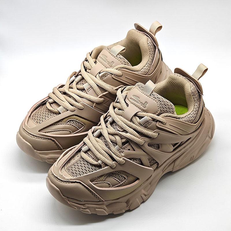 

Women s Platform Sneakers Fashion Casual Shoes Popular Thick Bottom Sneakers Shock Absorbing Comfortable Running Shoes 36 коричневий