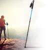 Třísekční Hliníková Slitina Tlumení Alpenstock Rovná Rukojeť Vnitřní Zámek Teleskopická Trekingová Hůl modrá 65 135cm