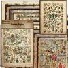 Retro Distressed Plant Book Page 14x18cm Material Paper for Journal Collage Decoration, 10 Sheets