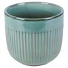 Green porcelain flowerpot 17 cm