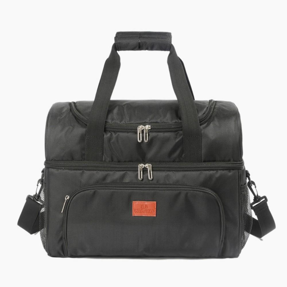 

Cooler Bag 48 Cans Insulated Lunch Bag Large Lightweight Portable Cool Bag Double Layer 30L Coolers For Picnic, Beach, Work чёрный