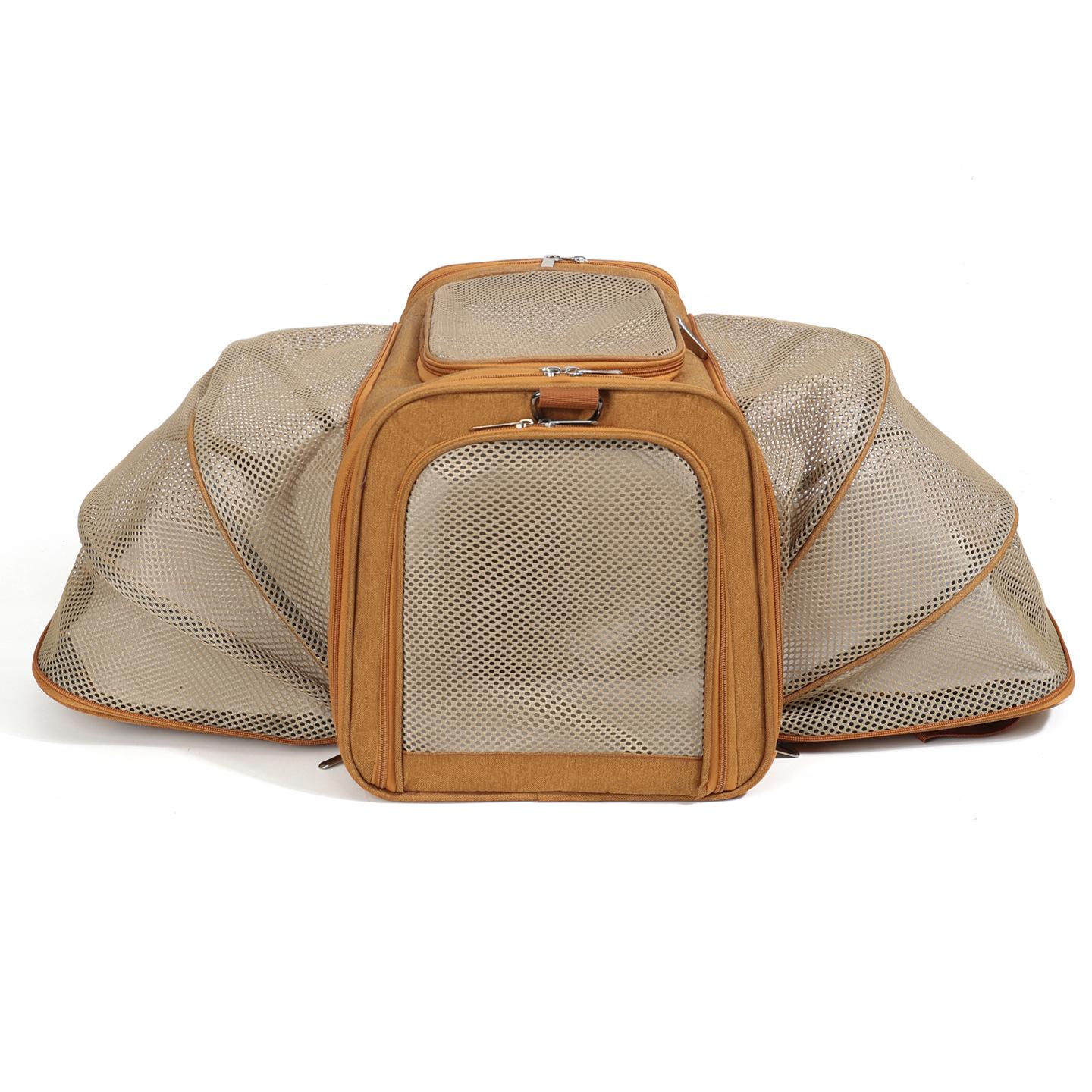 

Cat large space aviation pet soft bag, small dog bag, portable handheld messenger bag, breathable expandable cat bag