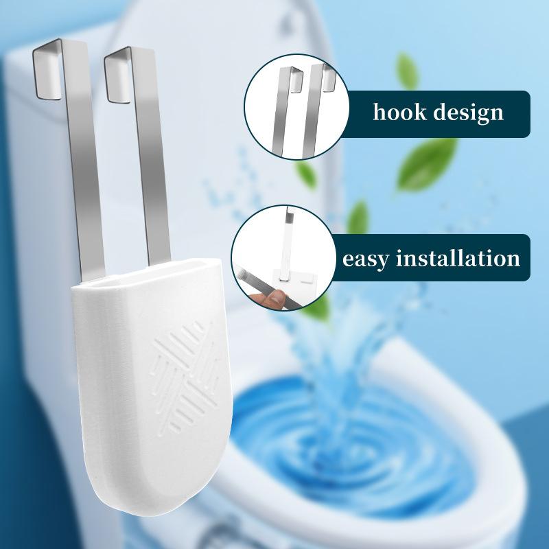 Держатель для таблеток для чистки бачка унитаза Подвесной органайзер для таблеток для унитаза Кронштейн для таблеток для универсального средства для чистки унитаза белый