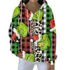 Fashion Men Women's Hoodies Christmas Green Fur Monster Print Pullover Cartoon Casual Sweatshirt Hoodies Long Sleeve Clothing