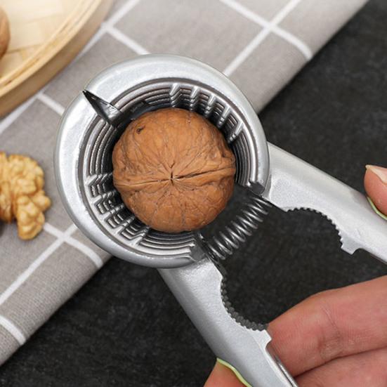 Walnut Shell Opener Portable Anti-splash Open Nuts Aluminum Alloy Nut Sheller Clip Hazelnut Crack Tools Kitchen Accessories