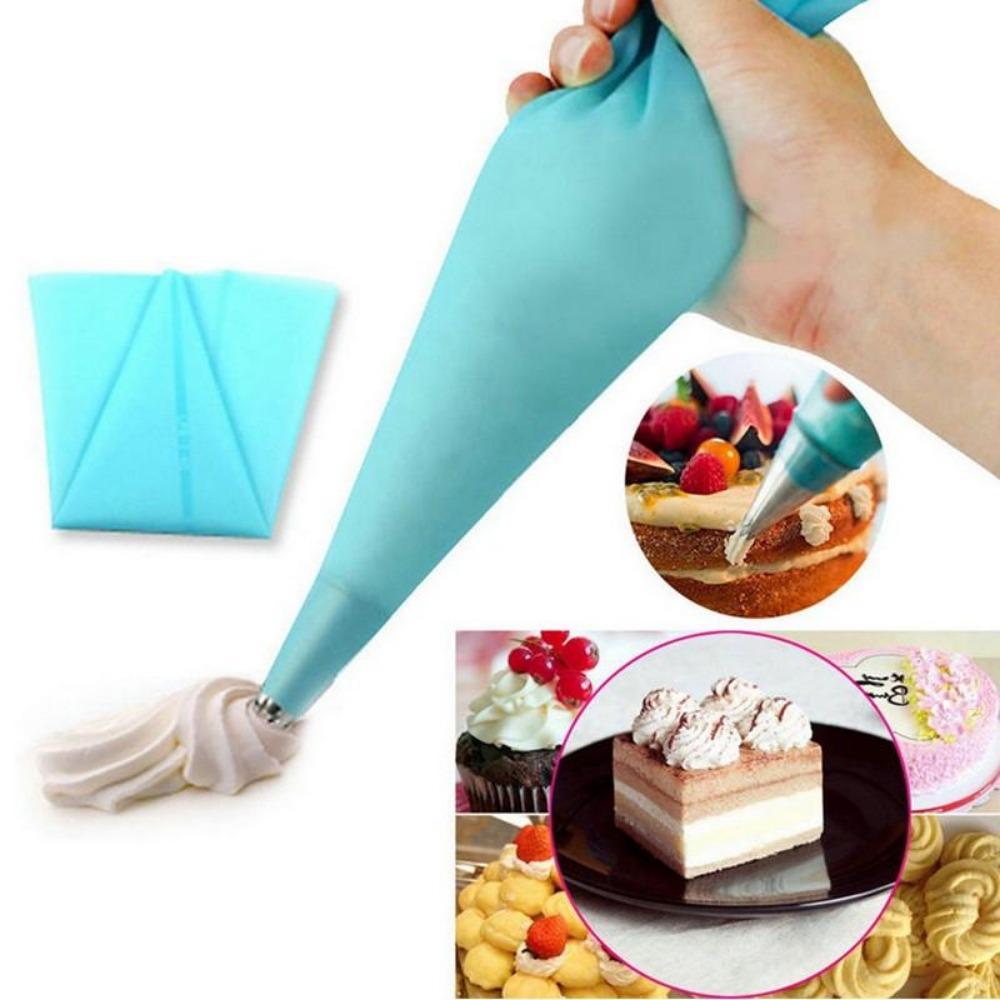 Pastry Bag with Stainless Steel Tips for Cream