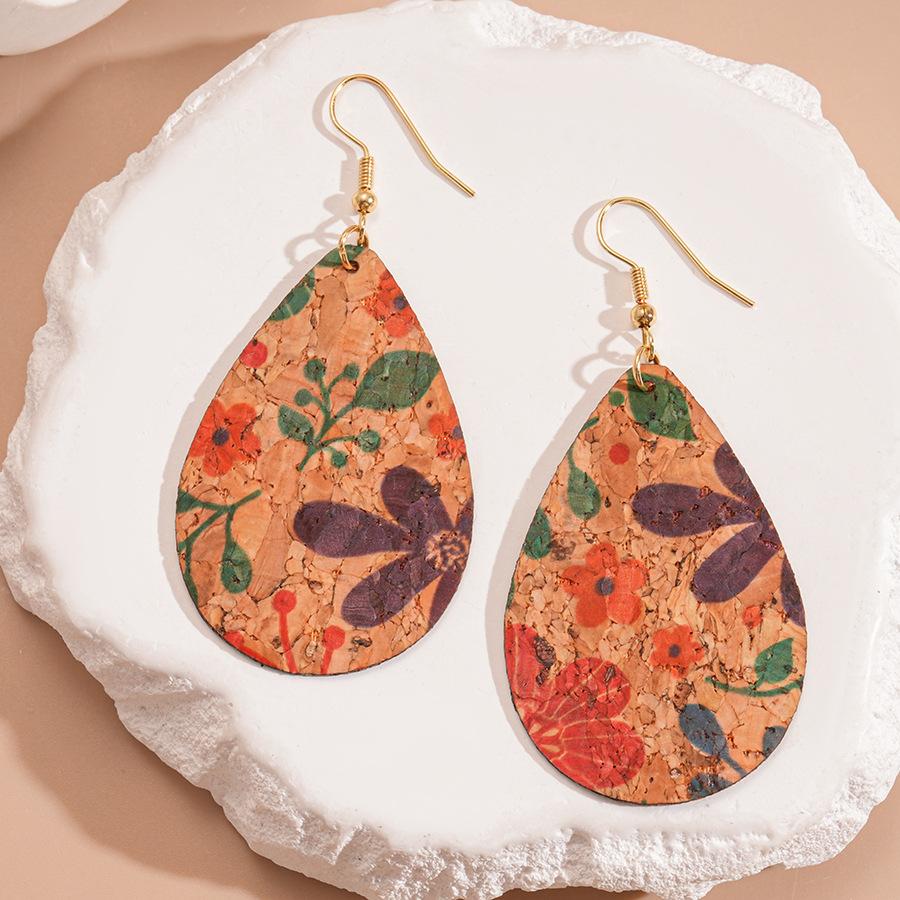 Ethnic Style Geometric Round Ear Hook Bohemian Retro High-end Earrings