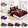 Four-Piece Mattress Digital Printing Mattress Protective Cover Bedding Skull Kit