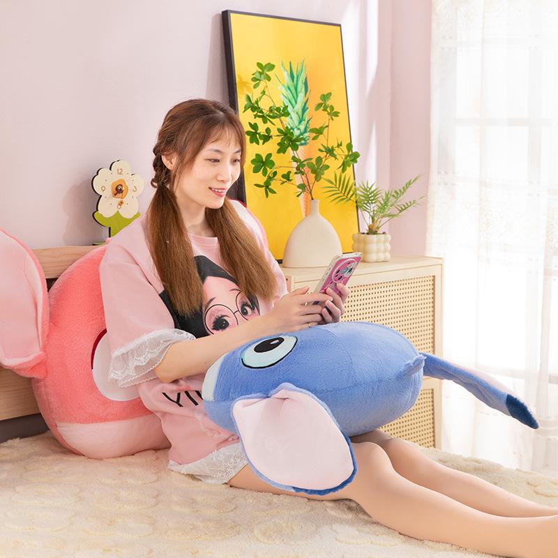 Stitch Angel Plush Pillow for Kids - Cute Lilo & Stitch Backrest Cushion