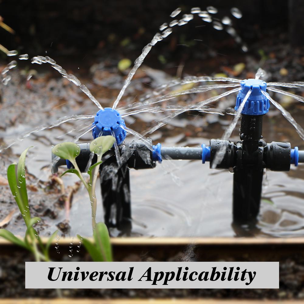 8-holes Drippers with Stake 180° Bend Adjustable Sprinklers Quick Insert Slip Lock Sprayer Garden Irrigation Watering Supplies