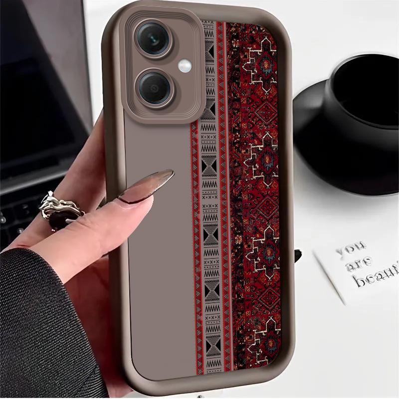Boho Chic Tribal Stripe Case for Xiaomi Redmi Note 14 13 5G 12 Turbo 11S 4G 11 10 Pro Plus 9 14C 13C 12C 9C A2 A1 Cover Funda