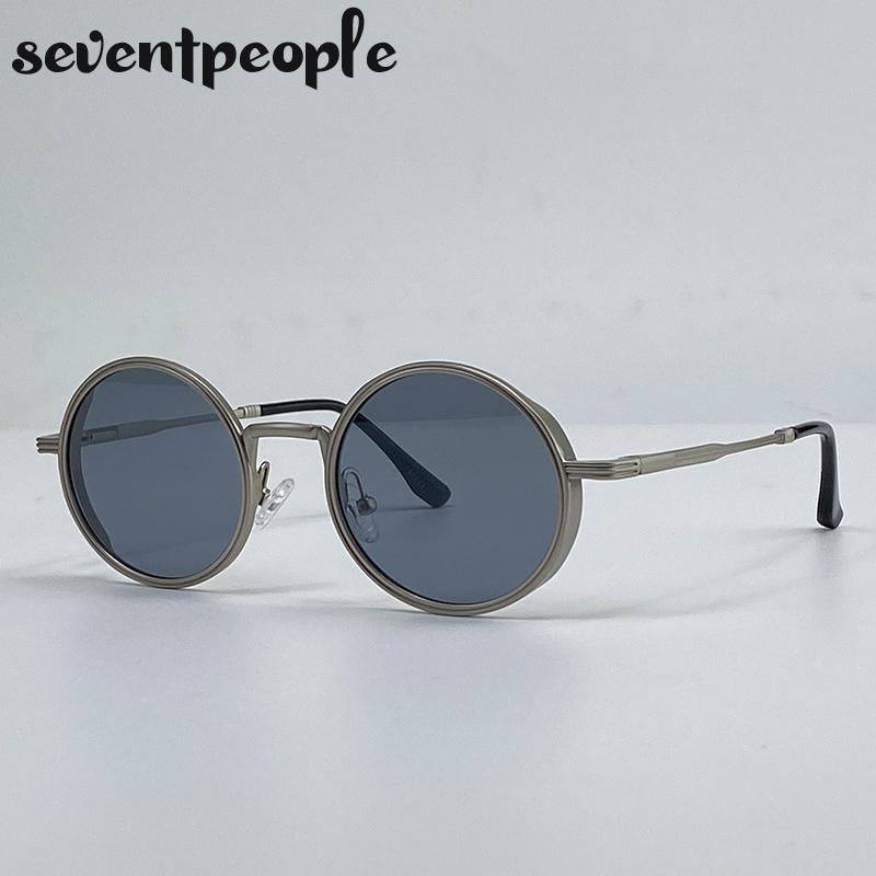 Small Frame Steampunk Round Sunglasses Women Men  Luxury Brand Vintage Punk Driving Sun Glasses UV400 Classic Metal Eyewear