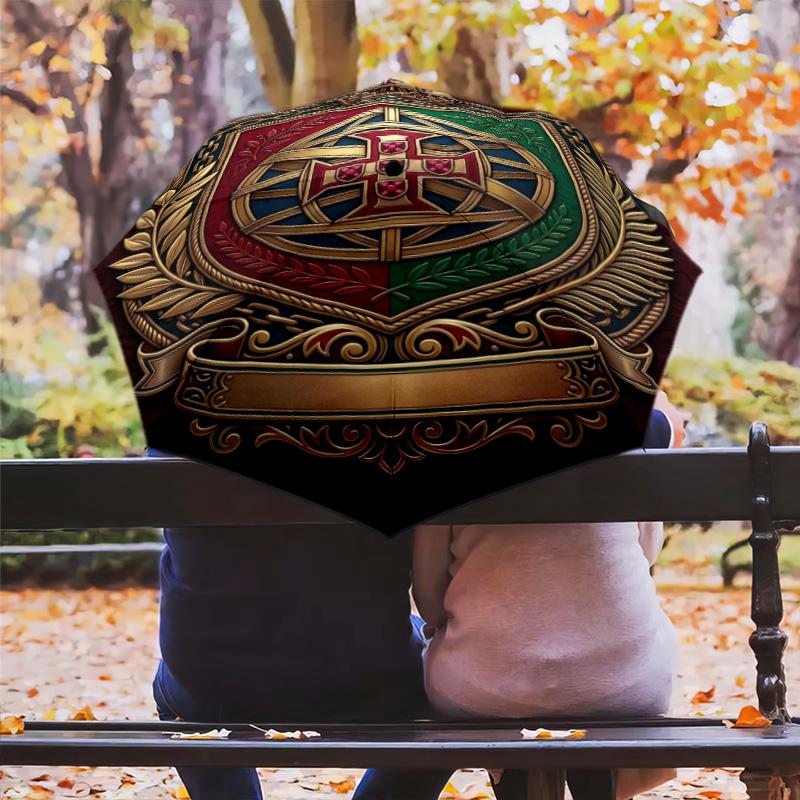 Royal Emblem Heritage Folding umbrella durable Suitable for all seasons travel light printing