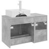 Bathroom Furniture Set 2 Pcs Concrete Grey Particleboard