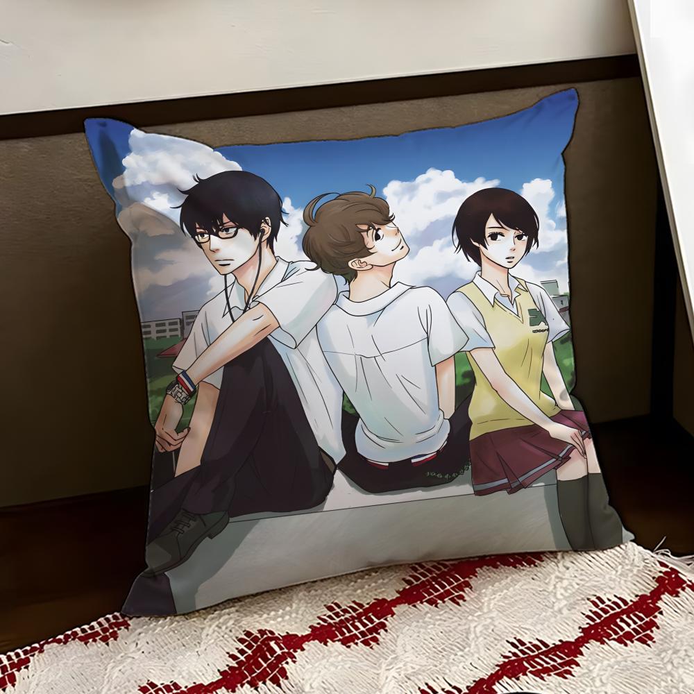 Anime Zankyou no TTerror Cushion Cover Reversible Soft Durable Pillow Cover Home Car MultiScene Use for Daily Comfort