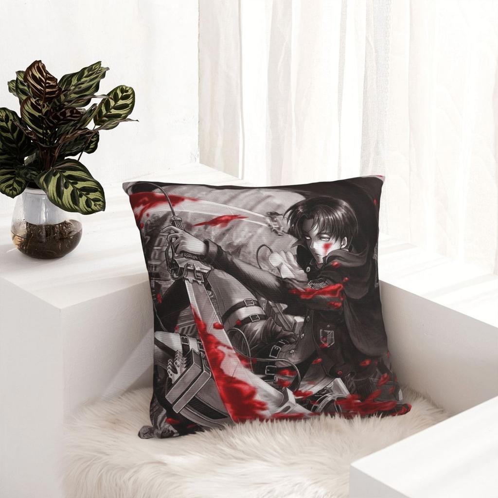 Attack On Titan Pillowcases Car Anime Aot Cushion Case Funny Home Decoration Pillowcase 45*45