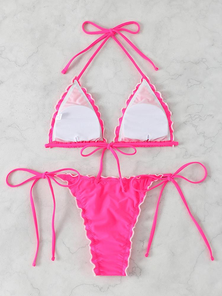 Sexy Triangle Micro Bikini 2026 Women Swimsuit Two-pieces Swimwear for Female Beach Wear Lace Up Bikinis Sets Thong Bathing Suit