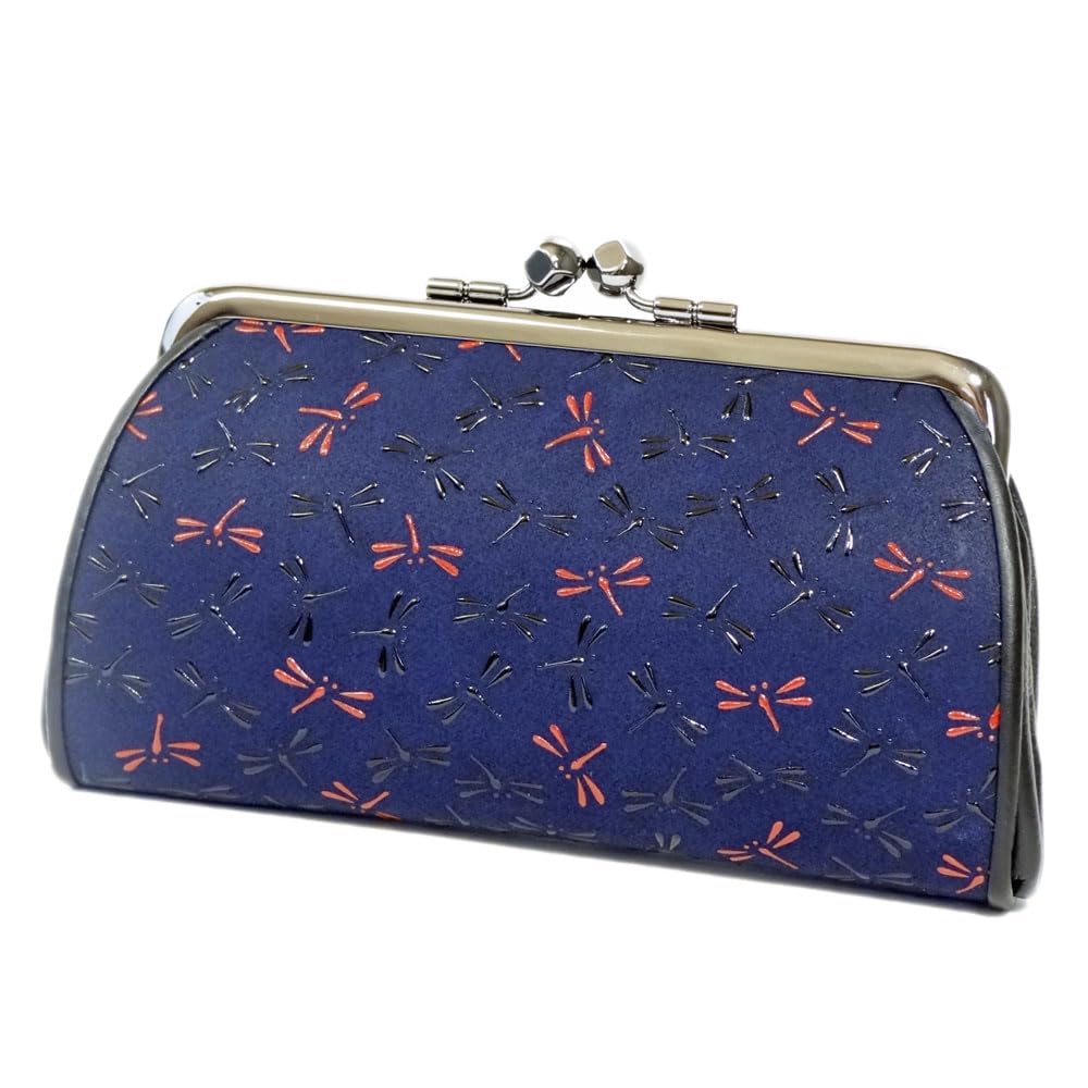 

Indenya Inden Wallet Nagomi Parent and Child Clasp Coin Purse [7501 Navy x RedBlack Dragonfly Design]