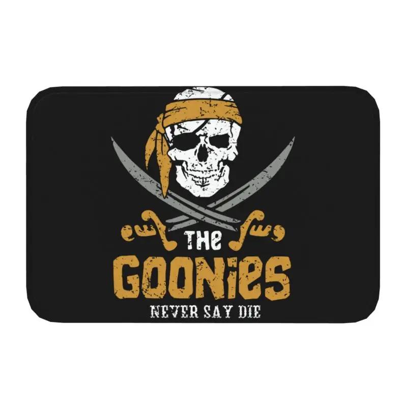 The Goonies Logo Doormat Non-Slip Entrance Kitchen Door Floor Mats Never Say Die Sloth Chunk Fratelli Skull Pirate  Carpet Rug