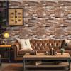 6M Retro 3D Stone Wall Stickers Self-Adhesive Removable Thickened Brick Pattern Peel Stick for Cafe Bedroom Bathroom Wall Decor