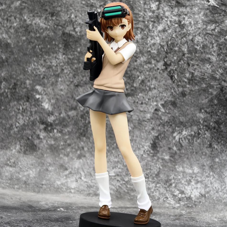17CM Anime A Certain Magical Index Misaka Mikoto Railgun Girl Anime Figure PVC Action Figures Model Anime Cartoon Model Toy Gift