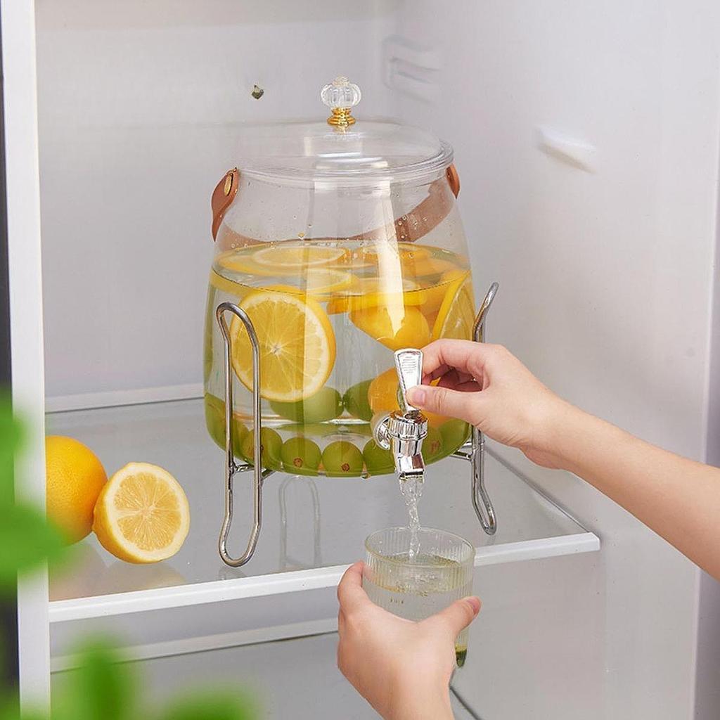 Large Capacity Lemon Beverage Cold Water Kettle Iced Juice Container Summer Beer Dispenser for Home Kitchen Bar Party 3/5/9/15 L