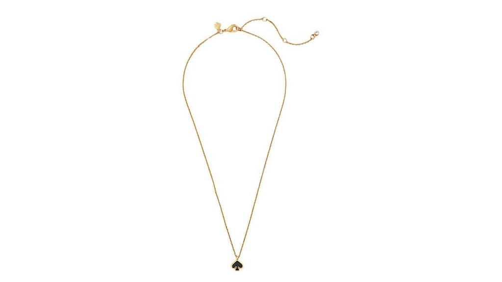 Kate Spade Everyday Spade Enamel Mini Pendant, Black, Size S, Brass, No Gemstones