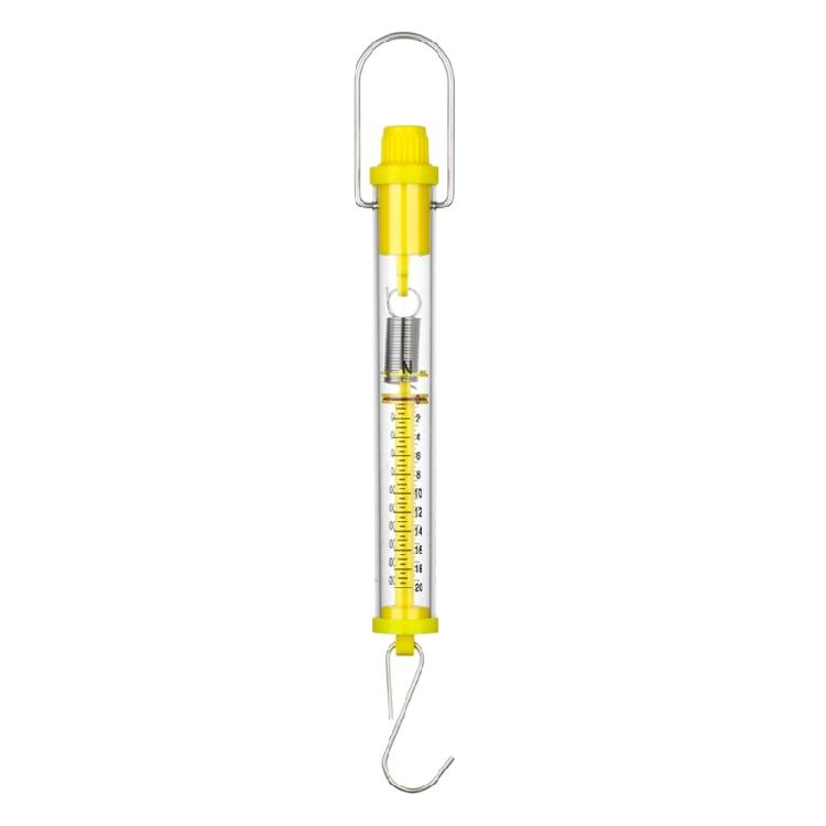 Dinamometro a molla da laboratorio multifunzione di colore giallo adatto per dimostrazioni di fisica e uso in laboratorio
