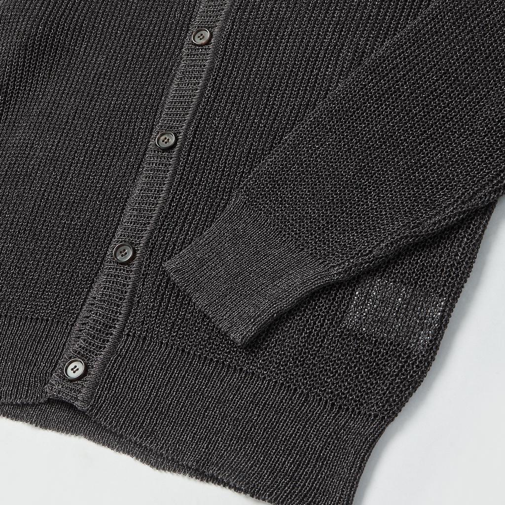 WORTHWHILE MOVEMENT Paper Collar Cardigan (Dark Brown)