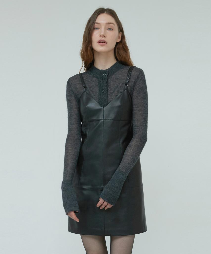 Beleudemaleu Italian Napa Lambskin Bustier Dress