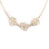 Les Trésors De Lily [J9001] - Gold 'Rosa Romantica' Designer Necklace