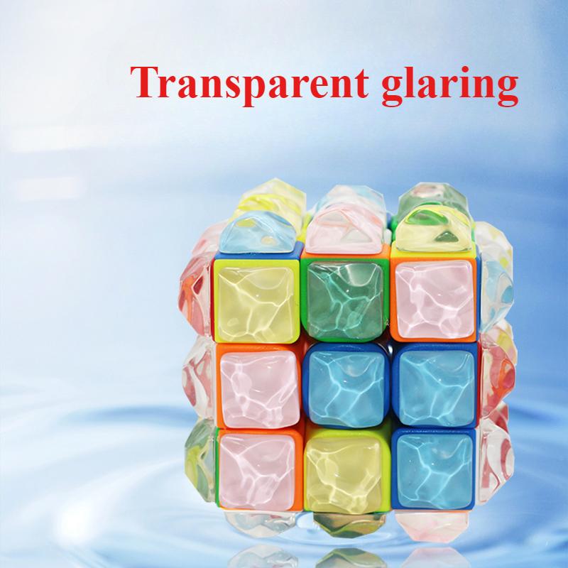 New 3x3 Wave Magic Cube Magnetic Puzzle Cube Transparent Magnetic Children's Educational Toy