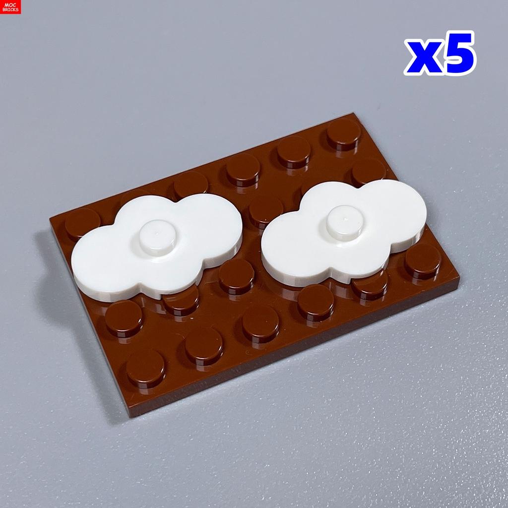 MOC Bricks White Plate 2x3 3x5 Floor Wall House Room Bedroom decorate Girl Building Blocks Children's Toys